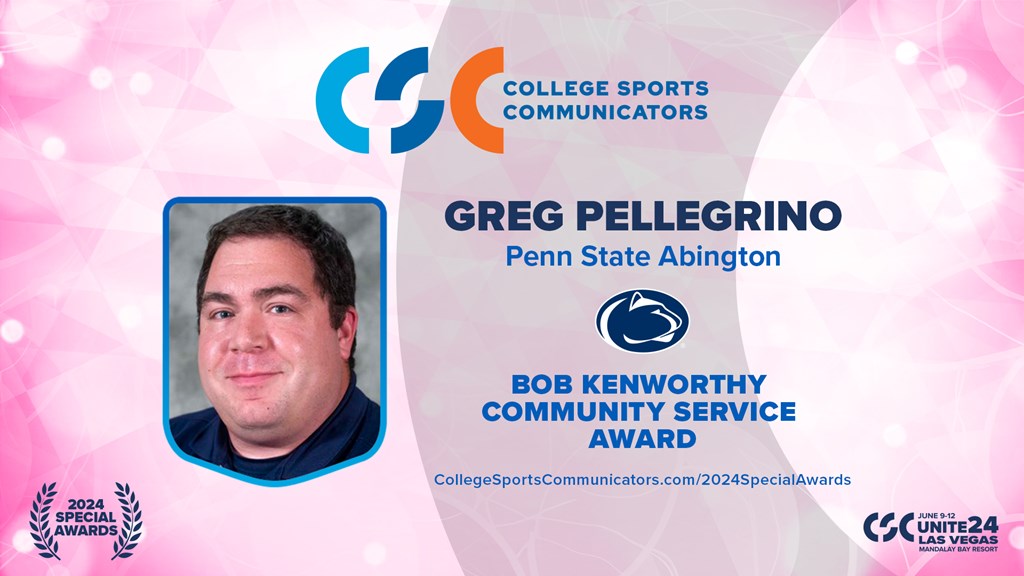 2024 Special Awards Salute: Greg Pellegrino - Bob Kenworthy Community Service Award